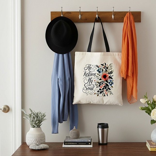 Bolso De Tela Él restaura mi alma floral (Subido por el creador)