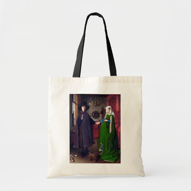 Bolso De Tela El retrato de Arnolfini, Jan van Eyck (Frente)