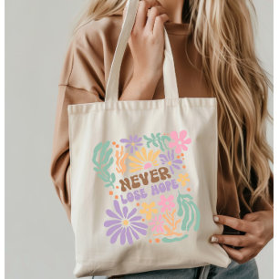 Bolso De Tela El Retro Floral Boho nunca pierde la esperanza