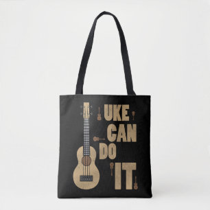 Bolso De Tela El retruécano Uke de Ukelele puede hacerlo