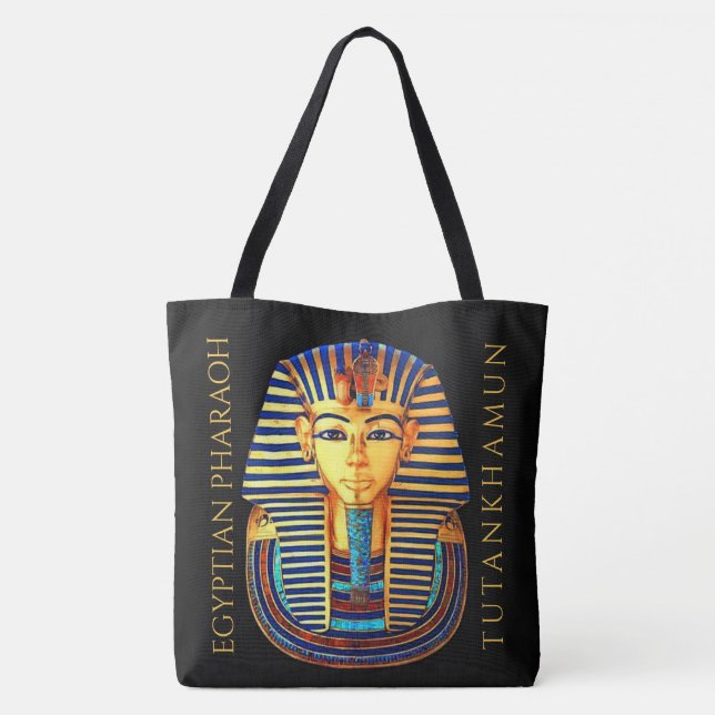 Bolso De Tela El rey Tutankhamun, antiguo faraón egipcio (Reverso)