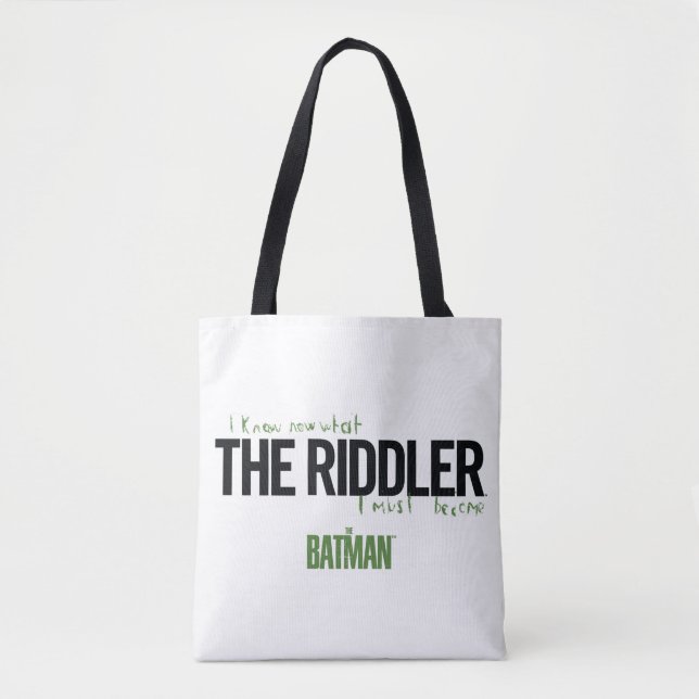 Bolso De Tela El Riddler - Sé Lo Que Debo Convertirme (Anverso)