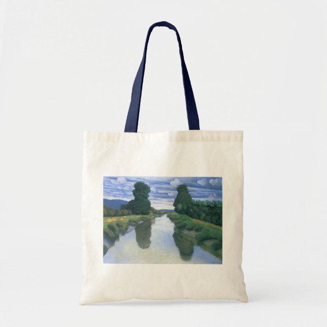 Bolso De Tela El río en Berville por Felix Vallotton, Bella Arte (Frente)