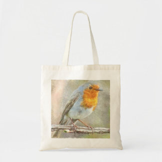 Bolso De Tela El Robin Es Una Acuarela Gabriel