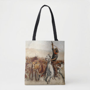 Bolso De Tela El Rodeo Arte Occidental por Frederic Remington