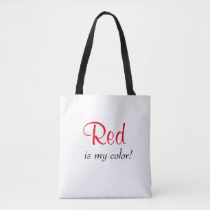 Bolso De Tela El rojo es mi cita de color