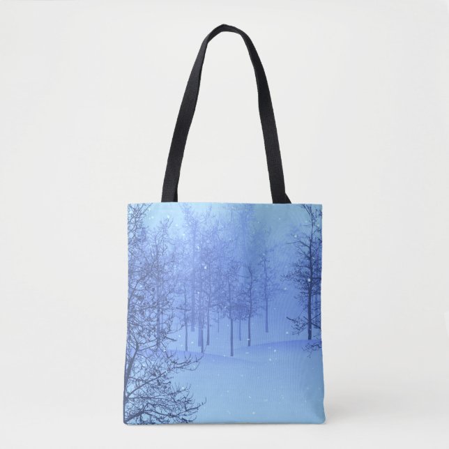 Bolso De Tela El romance de un bosque invernal místico (Anverso)