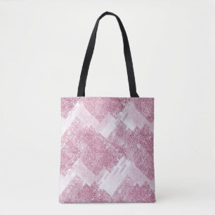 Bolso De Tela El rosa brilla sobre el blanco.