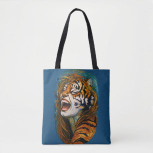 Bolso De Tela El rugido del corazón salvaje - Tigres coloridos