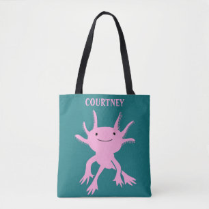 Bolso De Tela El salamandra rosado puro personalizado