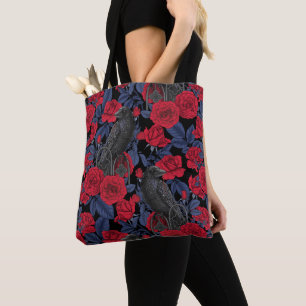 Bolso De Tela El secreto de Raven. Ilustracion gótico oscuro y m