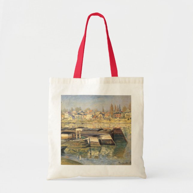 Bolso De Tela El Sena en Asnieres por Claude Monet (Frente)