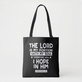 Bolso De Tela El Señor es Mi Porción Lamentaciones 3 24 Citas