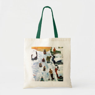 Bolso De Tela El Sledding y excavación