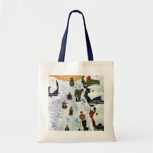 Bolso De Tela El Sledding y excavación