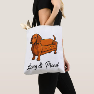 Bolso De Tela El Sofá De Perro Wiener Largo Y Orgulloso