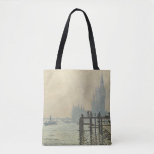 Bolso De Tela El Támesis debajo de Westminster por Claude Monet