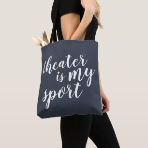 Bolso De Tela El teatro es mi deporte Gráfico Simple Moderno