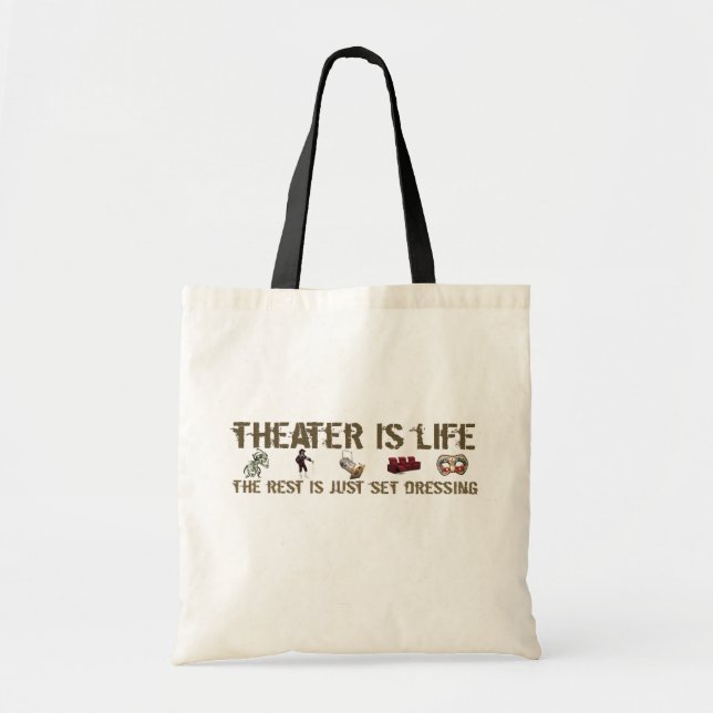Bolso De Tela El teatro es vida (Frente)