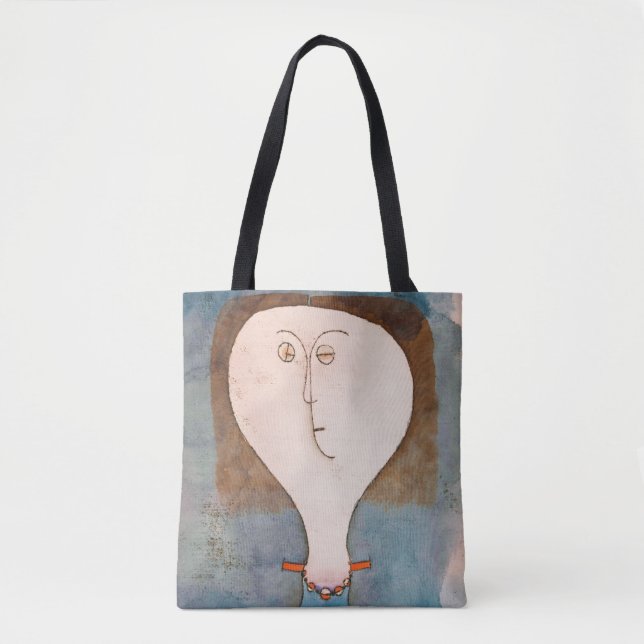 Bolso De Tela El temor de un Chica, Klee (Anverso)