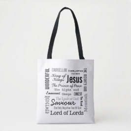 Bolso De Tela El Texto de las Escrituras de los Nombres de Jesús