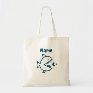 Bolso De Tela El tiburón divertido personalizado del niño
