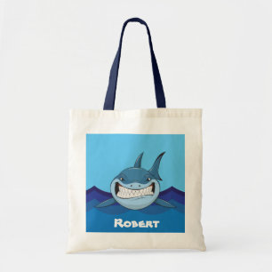 Bolso De Tela El tiburón mate nombre Tote Bag