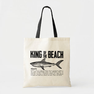 Bolso De Tela El tiburón vintage Beach King con definición