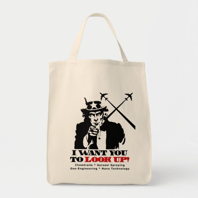 Bolso De Tela El Tío Sam dice que quiero que busques (Frente)