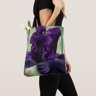 Bolso De Tela El tote de color morado oscuro del iris parece el