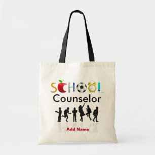 Bolso De Tela El tote de encargo del consejero de la escuela