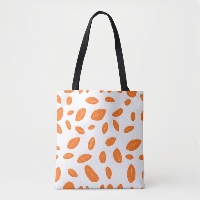 Bolso De Tela El Tote de hoja Naranja (Anverso)