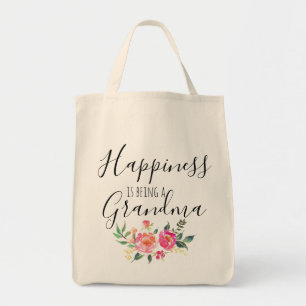 Bolso De Tela el tote de la abuela - la felicidad está siendo
