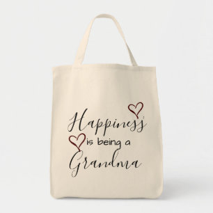 Bolso De Tela el tote de la abuela - la felicidad está siendo