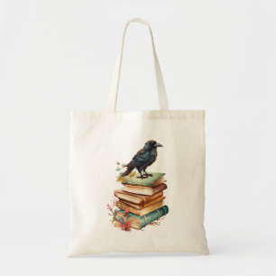 Bolso De Tela El Tote del "Book Raven"