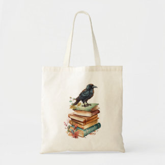 Bolso De Tela El Tote del "Book Raven"