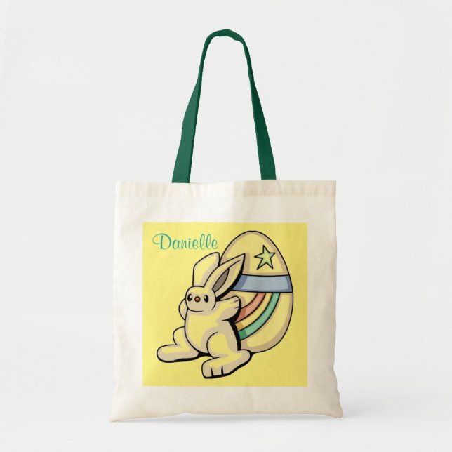 Bolso De Tela El Tote del presupuesto amarillo de los huevos y e (Frente)