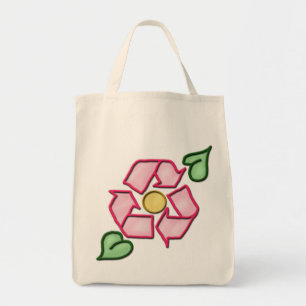 Bolso De Tela El tote del ultramarinos de la flor de la