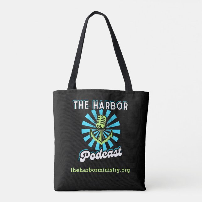 Bolso De Tela El Tote Harbour Podcast Allover (Reverso)