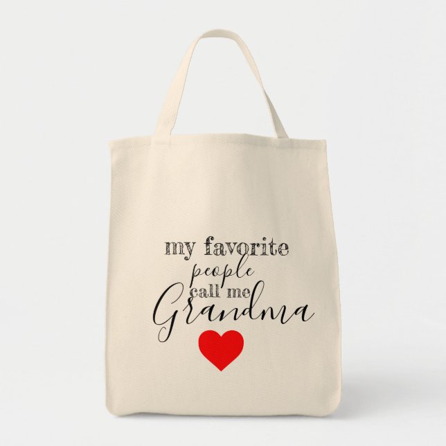 Bolso De Tela El tote preferido de la abuela (personalizado) (Frente)