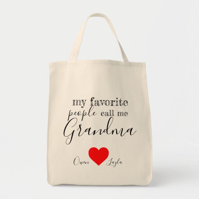Bolso De Tela El tote preferido de la abuela (personalizado con (Frente)