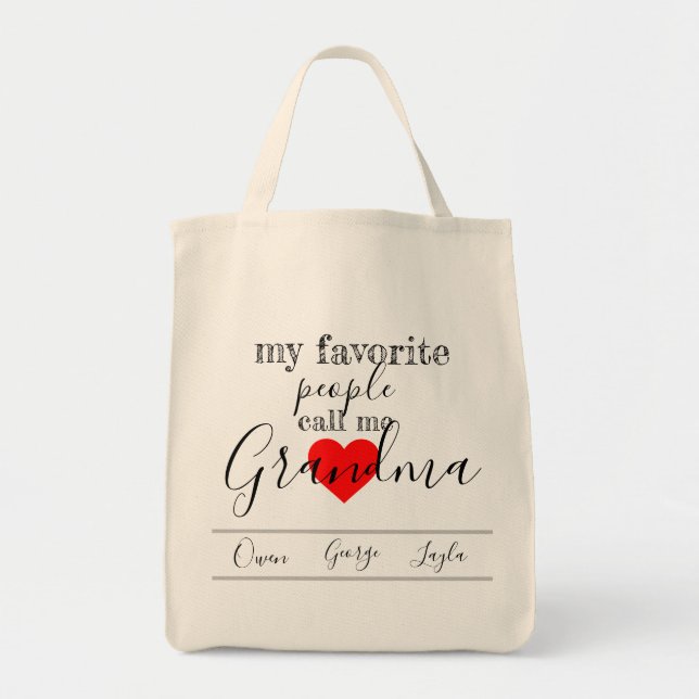 Bolso De Tela El tote preferido de la abuela (personalizado con (Frente)