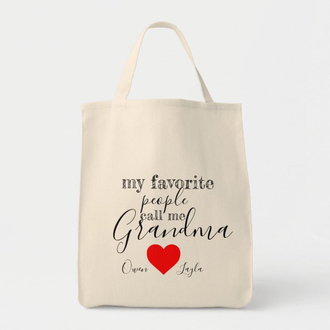 Bolso De Tela El tote preferido de la abuela (personalizado con (Frente)