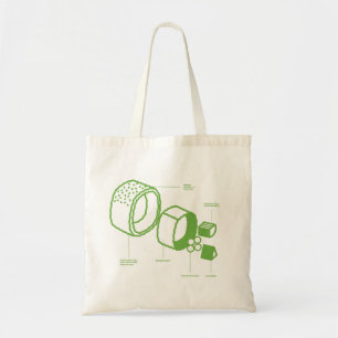 Bolso De Tela El Tote "Sushi"