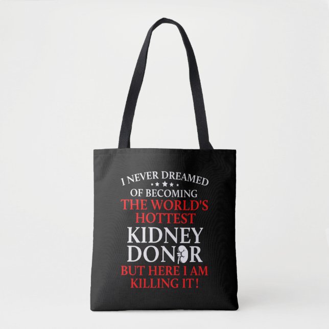 Bolso De Tela El trasplante de riñones Donante La Cirugía Más Ur (Anverso)