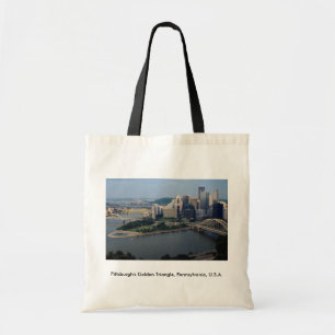 Bolso De Tela El triángulo de oro de Pittsburgh, Pennsylvania,