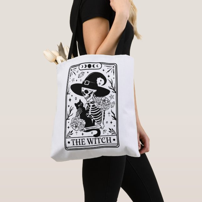 Bolso De Tela El truco de Halloween de Witch Tarot (Detalle)