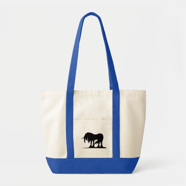 Bolso De Tela El Unicornio Negro (Frente)