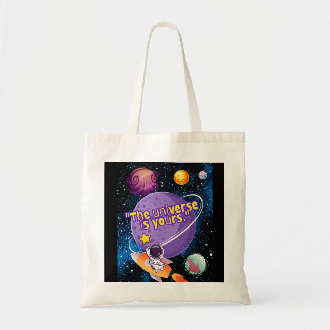 BOLSO DE TELA EL UNIVERSO ES TUYO (Frente)