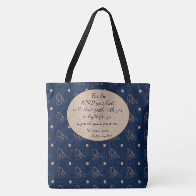 Bolso De Tela Él Va Contigo (Anverso)